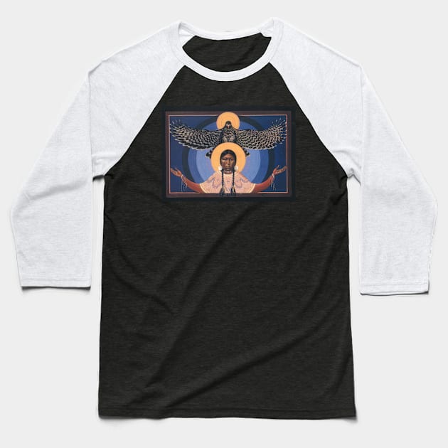 Lakota Annunciation Baseball T-Shirt by JBG ICON